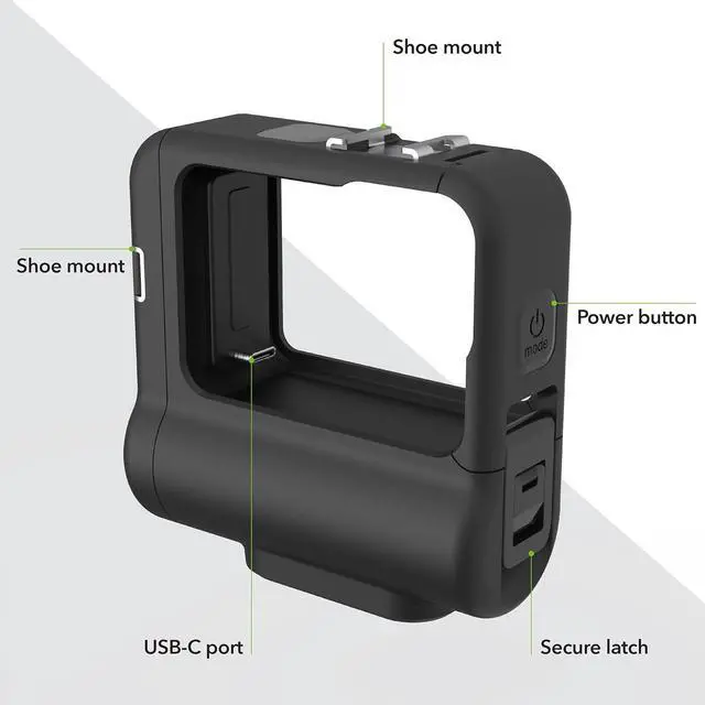 Alt view image 6 of 7 - 9 Hour Action Pack Extended Battery for GoPro Hero 13 12 11 10 9 Black, Waterproof 33ft Dustproof Rechargeable Power Bank (6 Hours 4K Recording) Pass Through Power, All Weather Backup Battery