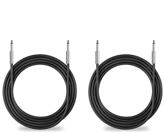 Main image of 2Pack 50 ft 1/4" to 1/4" Speaker Cables, True 12AWG Patch Cords, 1/4 Male Inch DJ/PA Audio Speaker Cable 12 Gauge Wire.