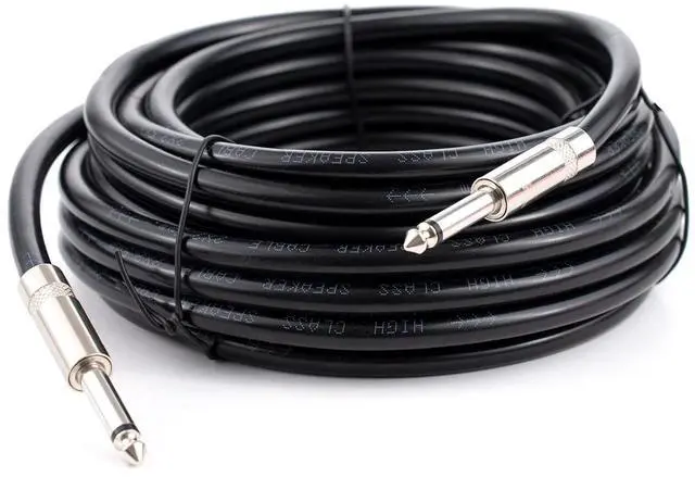 Alt view image 2 of 6 - 2PCS Professional 50 Feet 12 Gauge 1/4 Inch to 1/4 Inch Male Speaker Cables - 50ft 12AWG 6.35mm Stereo Audio Wires DJ Cables - 2 Pack
