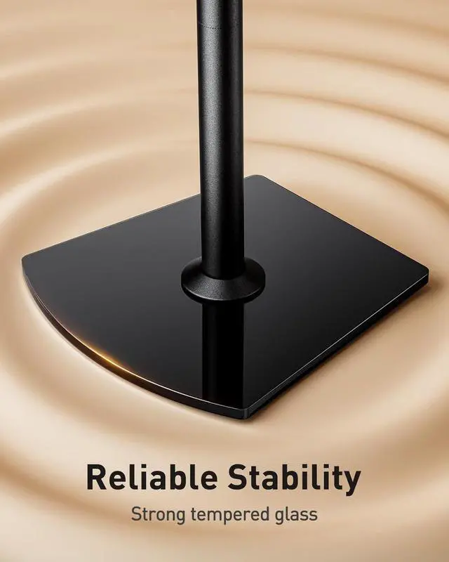 Alt view image 5 of 7 - Universal Speaker Stands Pair with Cable Management, 33.6 inch Speakers Stands for Bookshelf Speakers, Satellite Speakers & Surround Sound Speaker Holds to 22lbs (PGSS2)