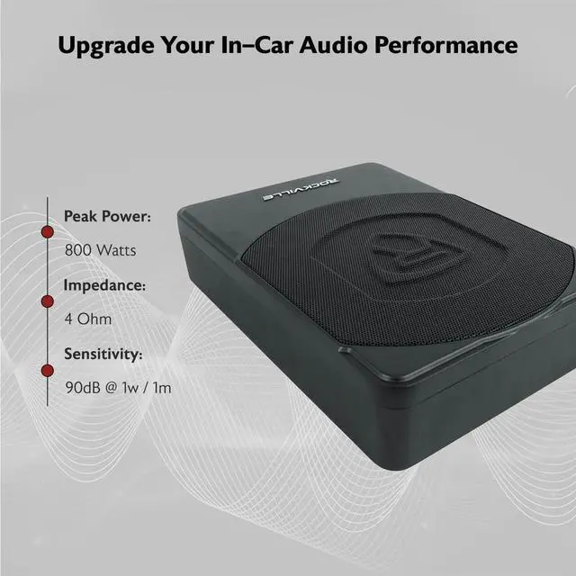 Alt view image 7 of 7 - SS10P 800W Slim Under-Seat Active Car/Truck Subwoofer, Deep Bass, Built-in Amplifier, Remote Control, Perfect for Car Audio Enthusiasts