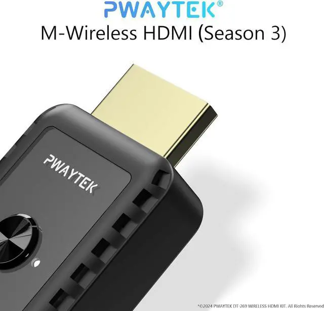 Alt view image 7 of 7 - Wireless HDMI Transmitter and Receiver with Adapter 4K Wireless HDMI Extender 1080P HDMI Wireless Kit Plug & Play Support 2.4/5GHz for Streaming Video and Audio to Monitor from Laptop/Pc/Tv Box