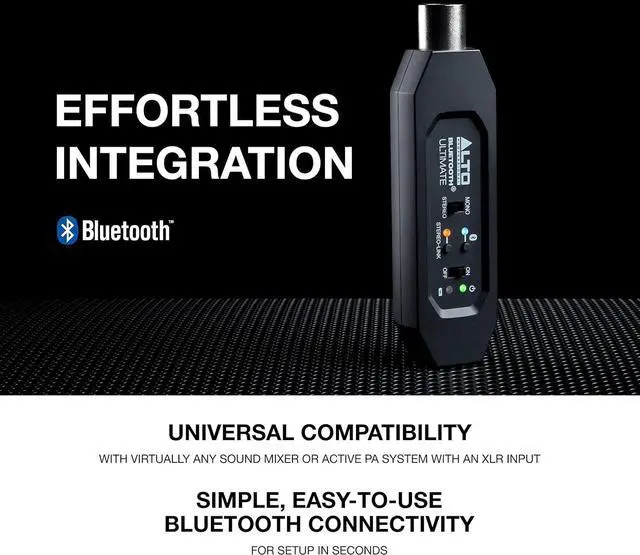 Alt view image 3 of 7 - Professional Bluetooth Ultimate - XLR Equipped Rechargeable Stereo Bluetooth Receiver For Mixing Desk / Audio Mixer Setups and Active PA systems