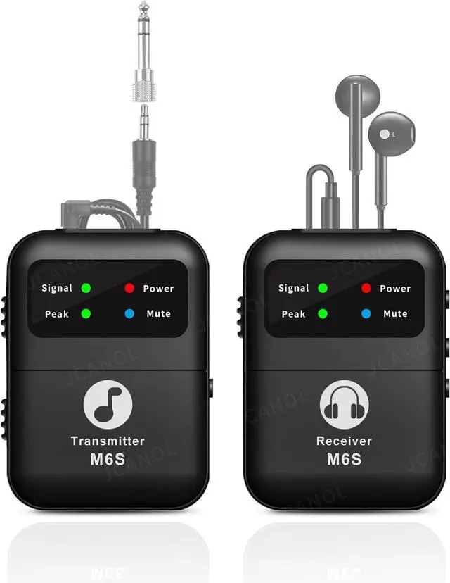 Main image of Wireless in Ear Monitor System, 2.4G Stereo Wireless IEM System with Beltpack Transmitter Receiver Auto-Pairing, 164ft for Studio, Band, Live Performance