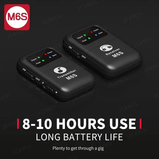 Alt view image 7 of 7 - Wireless in Ear Monitor System, 2.4G Stereo Wireless IEM System with Beltpack Transmitter Receiver Auto-Pairing, 164ft for Studio, Band, Live Performance