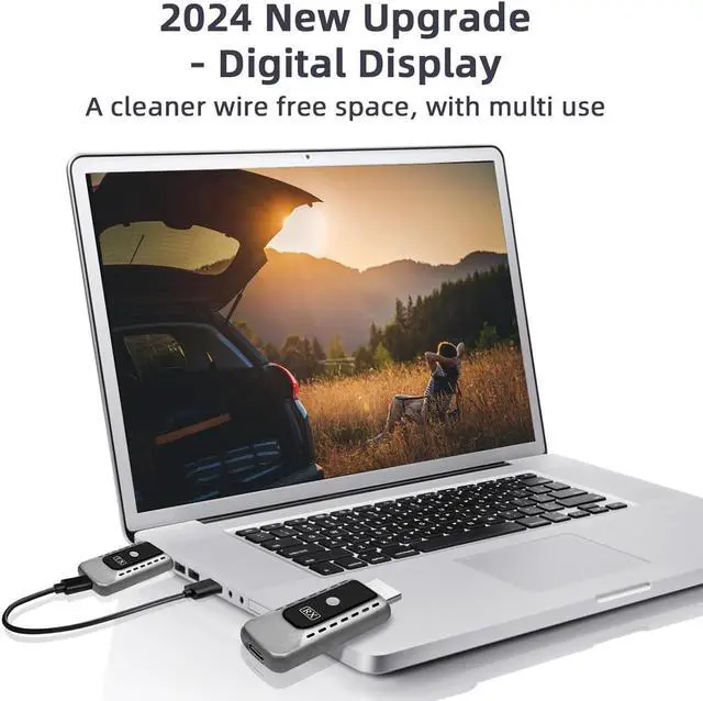 Alt view image 2 of 7 - Wireless HDMI Transmitter and Receiver 4K Decode 1080P Output Plug & Play 2.4G/5G Wireless HDMI Extender Kit Portable for Streaming Video and Audio to Monitor from Laptop/PC/Projector