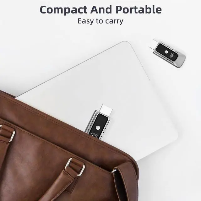 Alt view image 7 of 7 - Wireless HDMI Transmitter and Receiver 4K Decode 1080P Output Plug & Play 2.4G/5G Wireless HDMI Extender Kit Portable for Streaming Video and Audio to Monitor from Laptop/PC/Projector