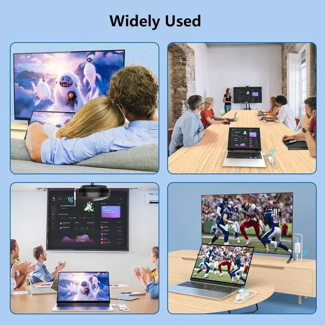 Alt view image 7 of 7 - Wireless HDMI Transmitter and Receiver 98Ft/30M Wireless HDMI Extender Kit 1080P@60Hz Display Adapter for Casting Video and Audio to TV/Projector/Monitor from PC Laptop or Camera