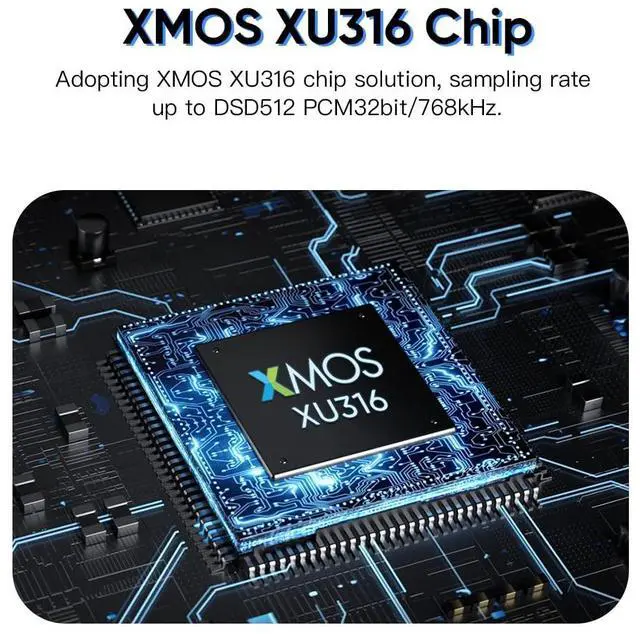 Alt view image 2 of 7 - PO100 PRO MQA DDC XMOS XU316 Digital to Analog Audio Converter Type-C USB Input IIS/Optical/Coaxial Output Mini Portable USB Interface for Phone/PS5/Switch/TV