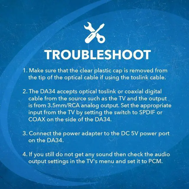 Alt view image 7 of 7 - Digital to Analog Audio Decoder by OREI, Convert & Decode Dolby Digital Audio SPDIF/Coaxial 5.1-Channel Input to RCA L/R/3.5mm Headphone Output Converter (DA34)