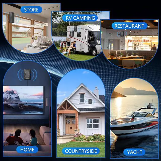 Alt view image 6 of 7 - TV Antenna Indoor Antenna for Smart TV Long Range Reception HD Digital Antenna Outdoor with Amplifier Signal Booster for Local Channels Supports 4K 1080p