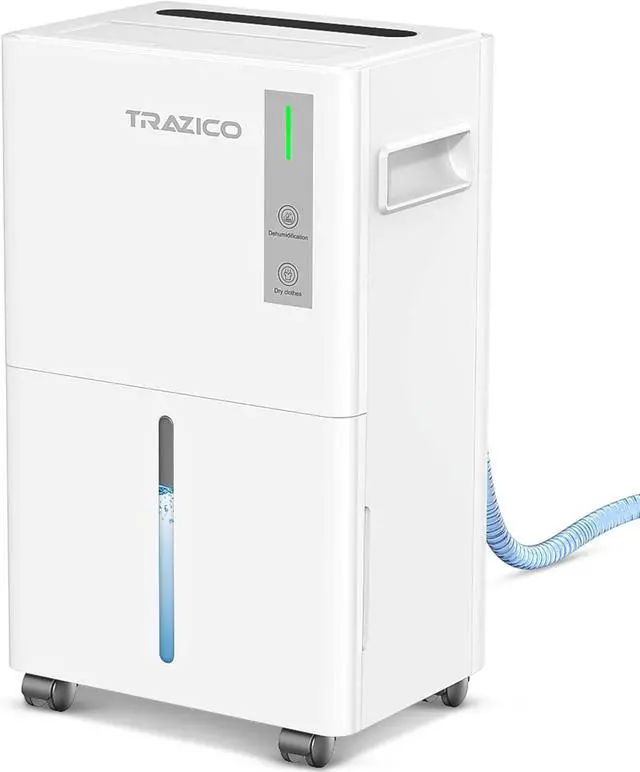 Main image of 1500 Sq.ft Dehumidifier for Basement, Trazico 21 Pint Dehumidifiers for Home Large Room with Drain Hose, Smart Humidity Control, 3 Modes, 24H Timer, Auto Defrost, Ideal for Bedrooms, Bathroom, White