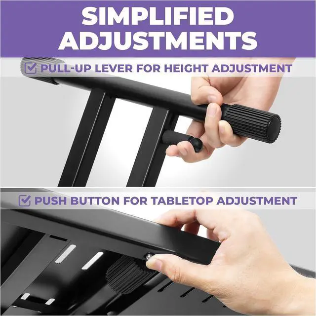 Alt view image 3 of 6 - Stands Expandable DJ Table Stand Portable Audio Mixer Stand - DJ Stand for Laptop & Controller - Midi Keyboard Stand & Synth Stand - DJ Booth Portable X Style Keyboard Stand & Tabletop DJ Desk