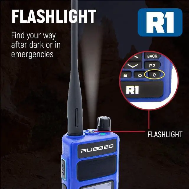 Alt view image 6 of 7 - Two Way 5W Handheld Radio Walkie Talkie for Business Schools Churches Construction - Features Digital and Analog Capabilities Long Range Antenna Dual Band VHF UHF and USB Charger (R1)