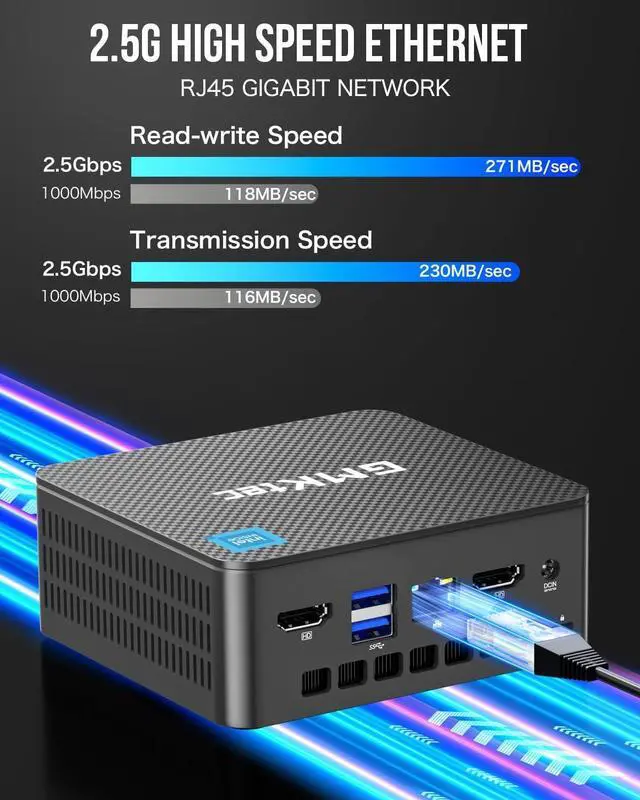 Alt view image 7 of 7 - G3 Plus Mini PC,  Twin Lake N150(Upgraded N100) 8GB RAM 256GB M.2 2280 SSD, Mini Desktop Computer Dual HDMI/WiFi6/BT5.2
