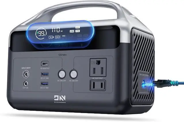 Main image of Portable Power Station 56000mAh, 179.2Wh LiFePO4 Battery Backup w/ 2 300W (Peak 600W) AC Outlets, 1.5hrs Fast Charging, Power Bank for Hurricane Emergency/Outdoor Camping/RVs/Home Use