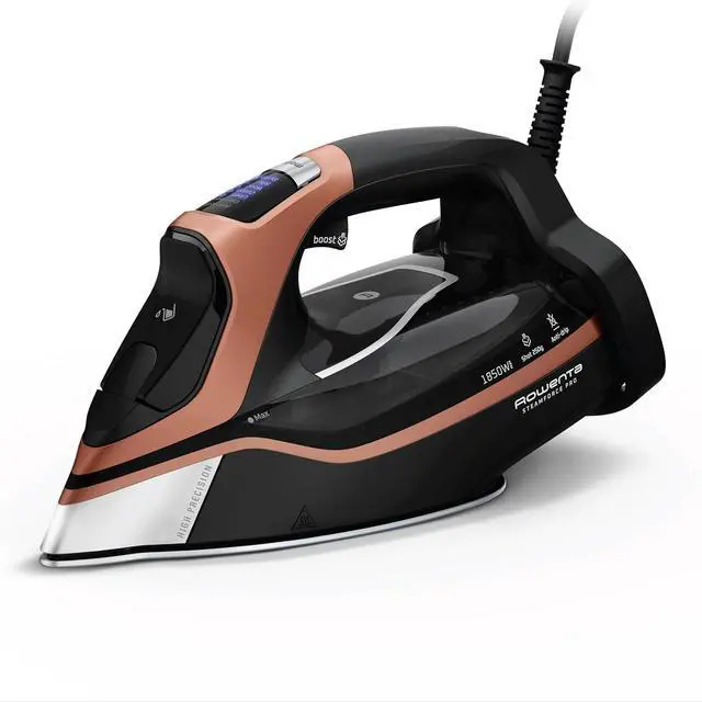 Main image of Steam Force Pro Steam Iron for Clothes 1850 watts, 5 presets Smart Screen, Stainless Steel Soleplate, High-Efficiency Handheld Ironing, Black Copper, DW9580