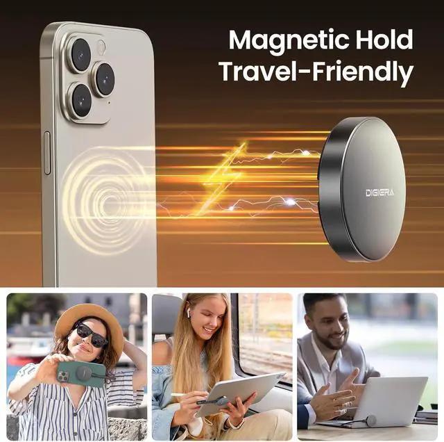 Alt view image 2 of 7 - 1TB Magnetic Portable SSD, External SSD with Type-C USB 3.2 Gen 2x2, Speeds Up to 2000MB/s, Compact & Durable, Ideal for Content Creators, Photographers, Gamers, Grey