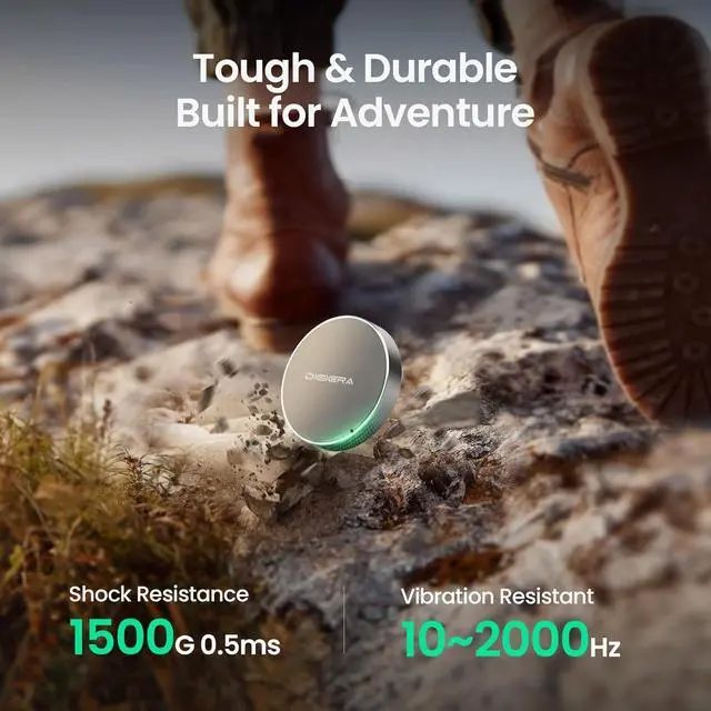 Alt view image 7 of 7 - 1TB Magnetic Portable SSD, External SSD with Type-C USB 3.2 Gen 2x2, Speeds Up to 2000MB/s, Compact & Durable, Ideal for Content Creators, Photographers, Gamers, Grey