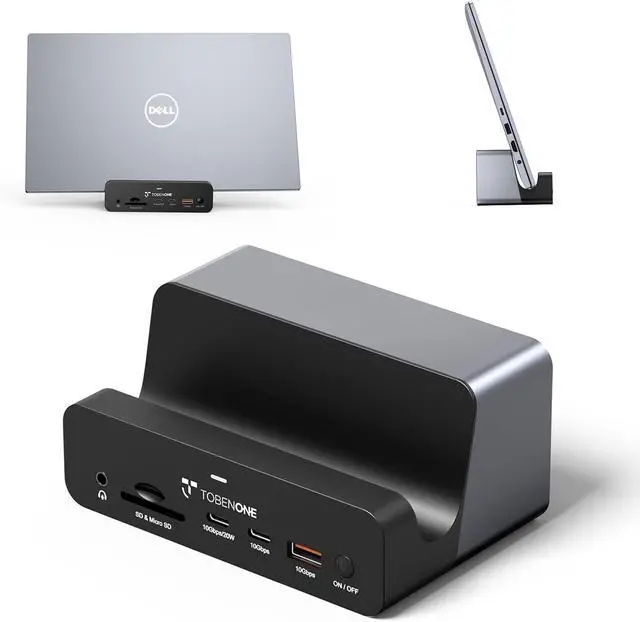 Main image of 18-in-1 Triple 4K@60Hz Monitor Docking Station with 150W Power Supply, USB C Laptop Docking Station Stand(Single 4K@144Hz), 2.5Gbps Ethernet, 2 HDMI & DP, 8 USB, for Windows&ChromeOS