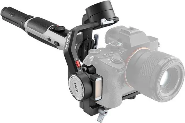 Alt view image 3 of 6 - Crane M2S Camera Gimbal Stabilizer Handheld 3-Axis Video Stabilizer for Lightweight Mirrorless Cameras (Standard Version)