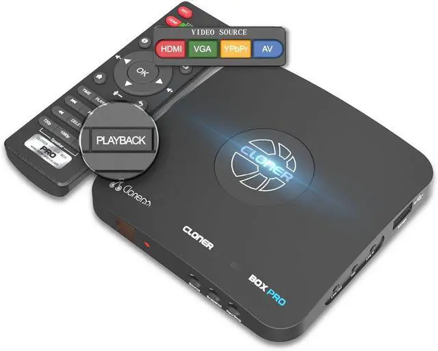 Alt view image 7 of 7 - 1080p@60fps Video Recorder, DVR with HDMI Capture, Playback on TV. RCA/YPbPr/VGA to Digital Converter. Schedule Recording. No PC Required.
