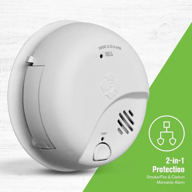 Alt view image 2 of 6 - First Alert SMICO100 Battery-Operated Combination Smoke & Carbon Monoxide Alarm -Pack 6