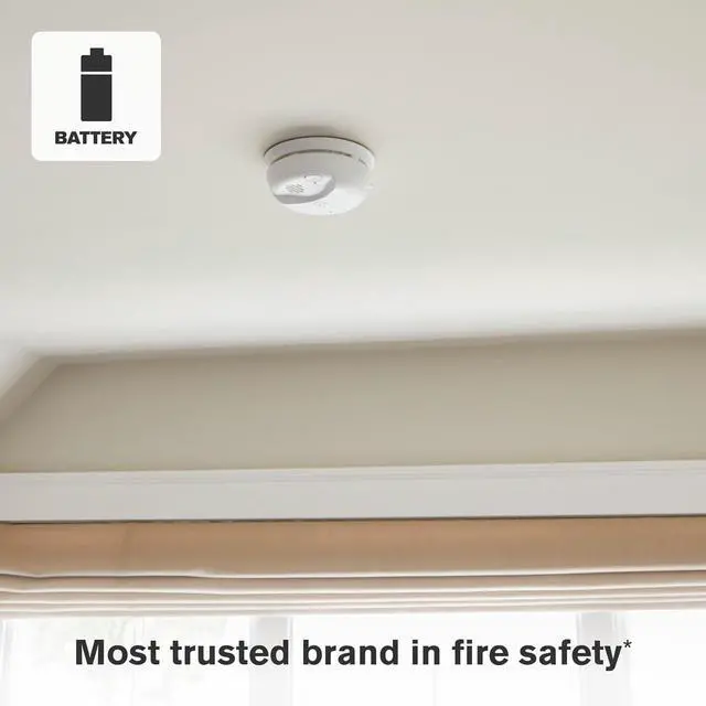 Alt view image 4 of 6 - First Alert SMICO100 Battery-Operated Combination Smoke & Carbon Monoxide Alarm -Pack 6