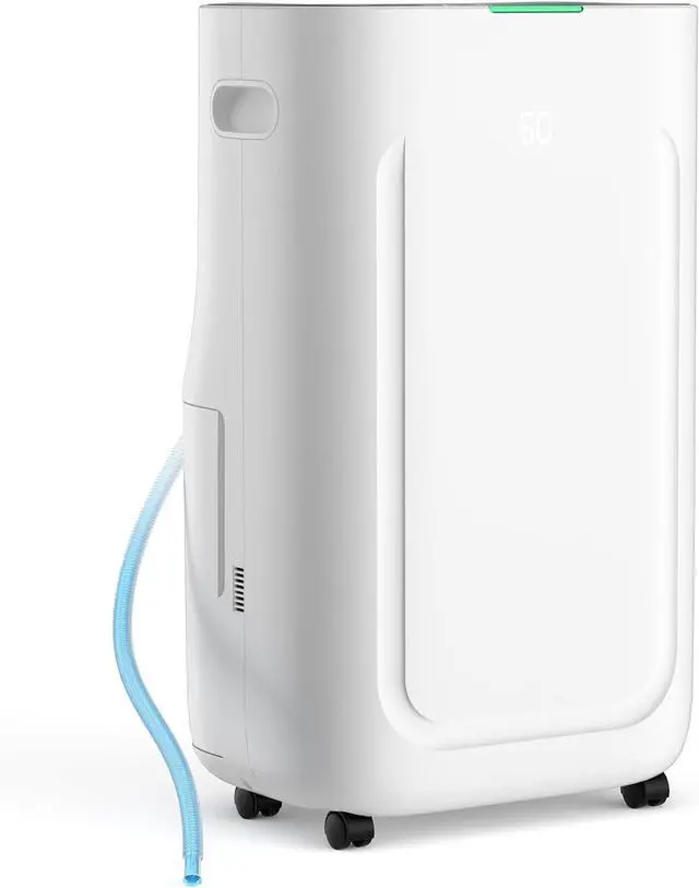 Main image of 5000 Sq.Ft 80 Pint Dehumidifier for Basements with Large 6.5L Water Tank,24H Timer,Child Lock,Defrost,Silent,mold,4 Modes Operation Auto Shut-off