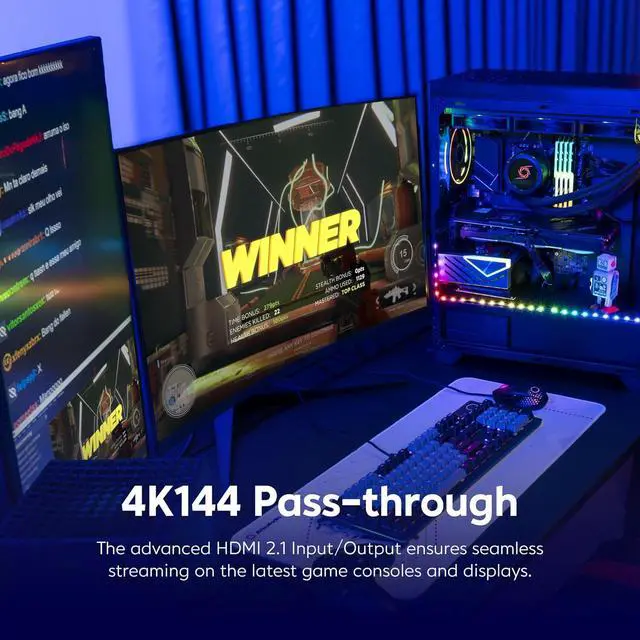 Alt view image 5 of 7 - HDMI 2.1 Internal PCIe Capture Card for Streaming and Recording 4K60 with Ultra-Low Latency on PS5, PS4 Pro, Xbox Series X/S, One X, Switch Games - GC575 Live Gamer 4K