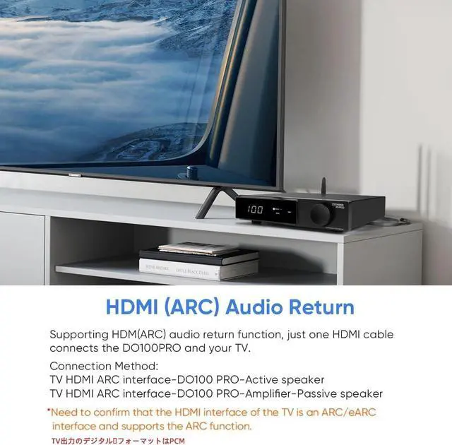 Alt view image 5 of 7 - DO100 PRO HiFi Balanced DAC with 2X ES9039Q2M & XMOS XU316, 768kHz/DSD512 USB Audio MQA Decoder Preamp, Bluetooth 5.1/Opt/Coax/HDMI ARC Input, RCA/XLR Digital-Analog Converter for PS5/Amp