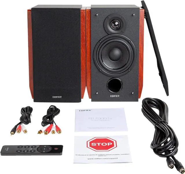 Alt view image 6 of 7 - R1700BTs Active Bluetooth Bookshelf Speakers - 2.0 Wireless Near Field Studio Monitor Speaker - 66w RMS with Subwoofer Line Out