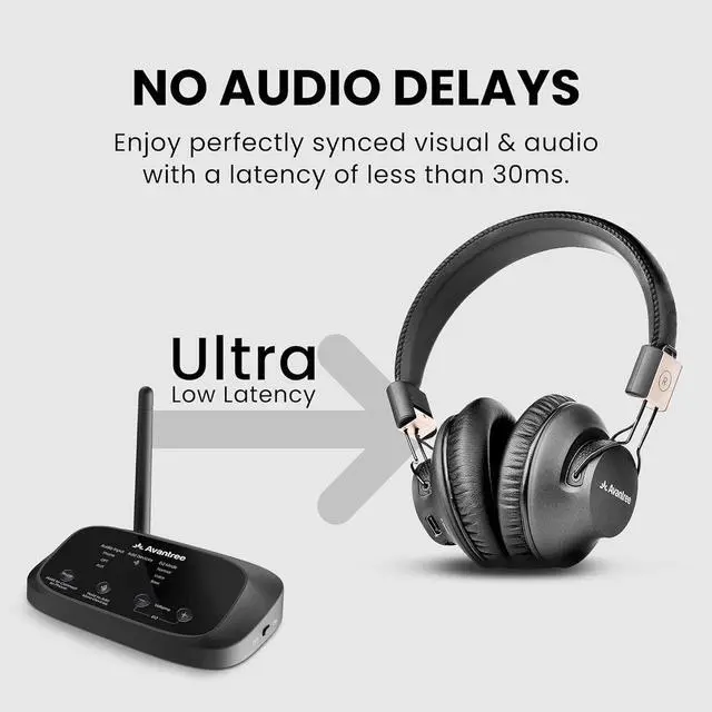 Alt view image 5 of 7 - Quartet 2 - Wireless Group Listening Headphones & Transmitter Set for Parties, Silent Discos, Church, TV - Multiple Rechargeable Headphones with Low Latency & Clear Sound
