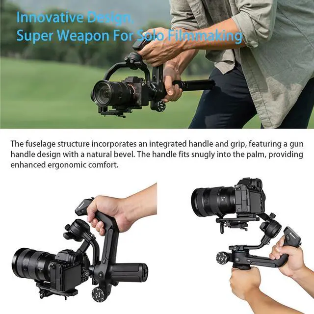 Alt view image 3 of 7 - SCORP 2 Gimbal Stabilizer for DSLR and Mirrorless Camera, Integrated Al Tracking Sensor, 3-Axis Camera Stabilizer for Sony Canon Panasonic Nikon, 2.5kg Payload Touch Screen Vertical Shooting