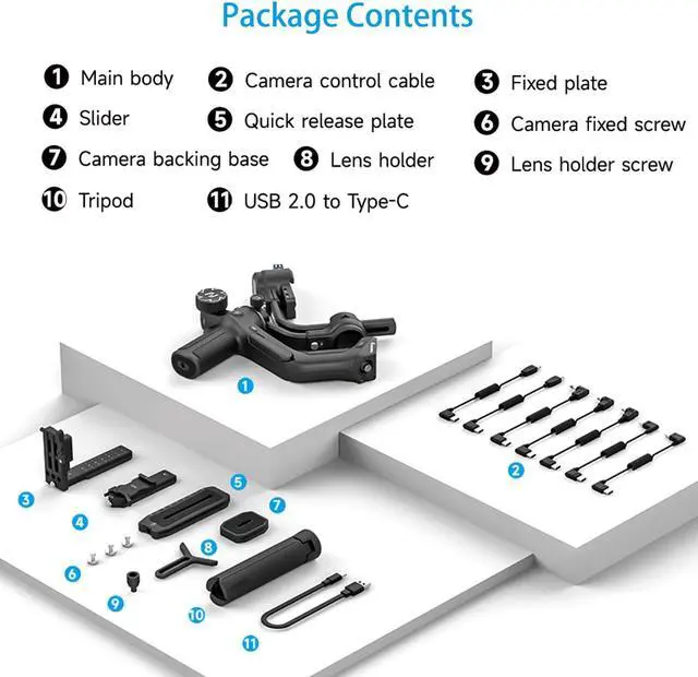 Alt view image 6 of 7 - SCORP 2 Gimbal Stabilizer for DSLR and Mirrorless Camera, Integrated Al Tracking Sensor, 3-Axis Camera Stabilizer for Sony Canon Panasonic Nikon, 2.5kg Payload Touch Screen Vertical Shooting