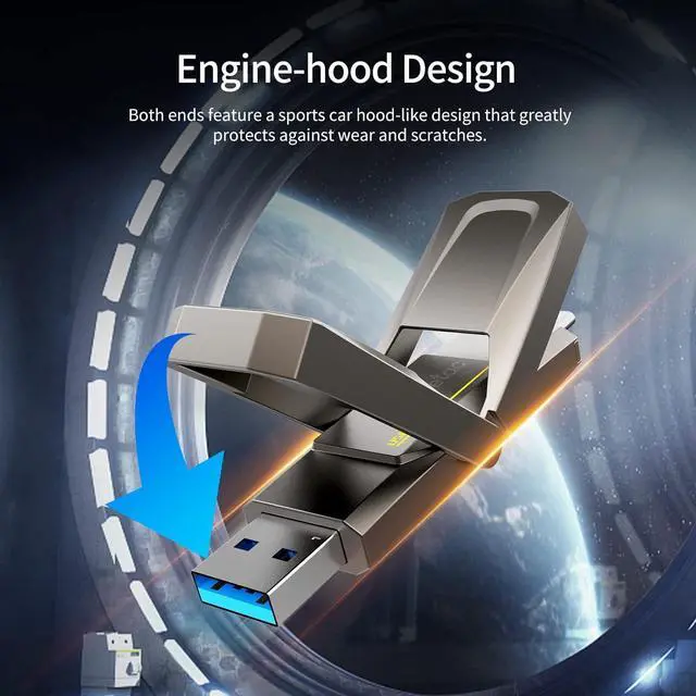 Alt view image 7 of 7 - 512GB Portable External USB Solid State Drive Type-c and USB 3.2 Dual Interface, up to 400MB/s for Data Storage, Expansion of Storage for Ps/Videos/Music/les, US5