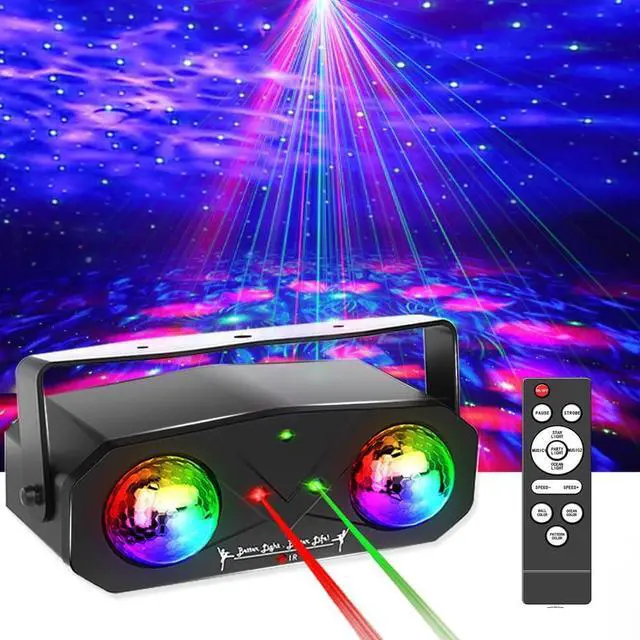 Main image of Party Lights Starry Sky Projector Ocean Wave Projector 3 in 1, DJ Dicso Ball Home Light with Remote Control, Suitable Parties Night Light Bedroom Home Theater Ceiling Room Decor Magic Corridor