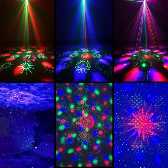 Alt view image 2 of 7 - Party Lights Starry Sky Projector Ocean Wave Projector 3 in 1, DJ Dicso Ball Home Light with Remote Control, Suitable Parties Night Light Bedroom Home Theater Ceiling Room Decor Magic Corridor
