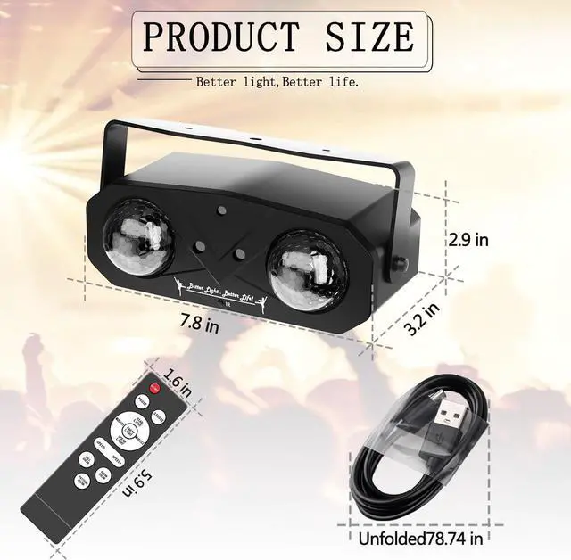 Alt view image 6 of 7 - Party Lights Starry Sky Projector Ocean Wave Projector 3 in 1, DJ Dicso Ball Home Light with Remote Control, Suitable Parties Night Light Bedroom Home Theater Ceiling Room Decor Magic Corridor