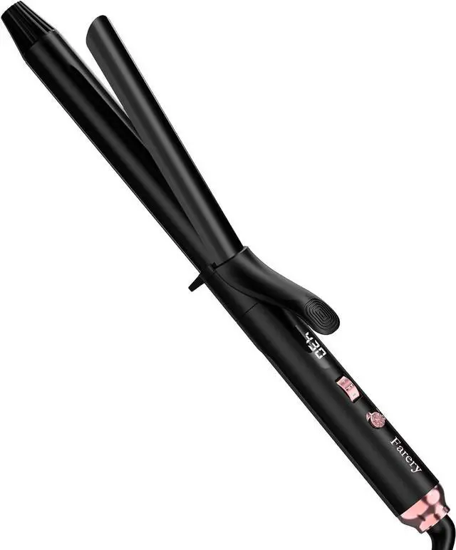 Main image of Long Barrel Curling Iron 1 Inch, Ceramic Curling Iron for Thin Hair, Infused Argan Oil & Keratin, Long Lasting Styling, 11 Adjustable Temp, Include Clips & Silicone Pad
