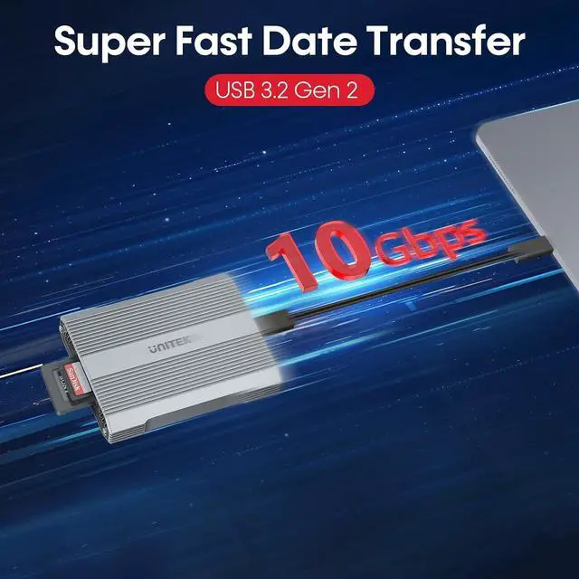 Alt view image 2 of 7 - Type A and SD4.0 UHS-II Memory Card Reader, 10Gbps USB 3.2 Gen 2, CF Express Reader for CFexpress Type A/SD/SDHC/SDXC/SDUC, Plug and Play, Compatible with Windows/Mac/Linux/Android