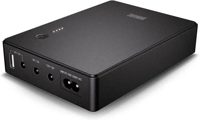 Main image of Mini UPS Battery Backup Uninterruptible Power Supply for Router, Modem, Security Camera with Input AC Output USB 5V DC 5V 9V 12V (37Wh)