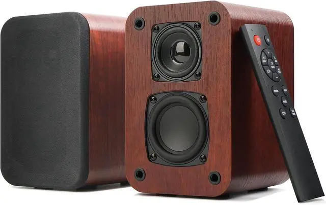 Main image of Powered Bluetooth Bookshelf Speakers, 40W Record Player Speakers with 2.75 Inch Woofer, Stereo Speakers with Optical/AUX/TV-ARC Connection for Turntable, No Receiver or Amplifier Required.