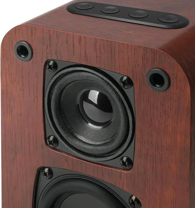 Alt view image 2 of 7 - Powered Bluetooth Bookshelf Speakers, 40W Record Player Speakers with 2.75 Inch Woofer, Stereo Speakers with Optical/AUX/TV-ARC Connection for Turntable, No Receiver or Amplifier Required.
