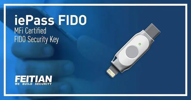 Alt view image 4 of 4 - iePass K44 Dual-Connector iOS USB Security Key - Two Factor Authenticator - USB-C + Lightning - FIDO U2F + FIDO2 + PIV + MFi - Help Prevent Account Takeovers with Multi-Factor Authentication