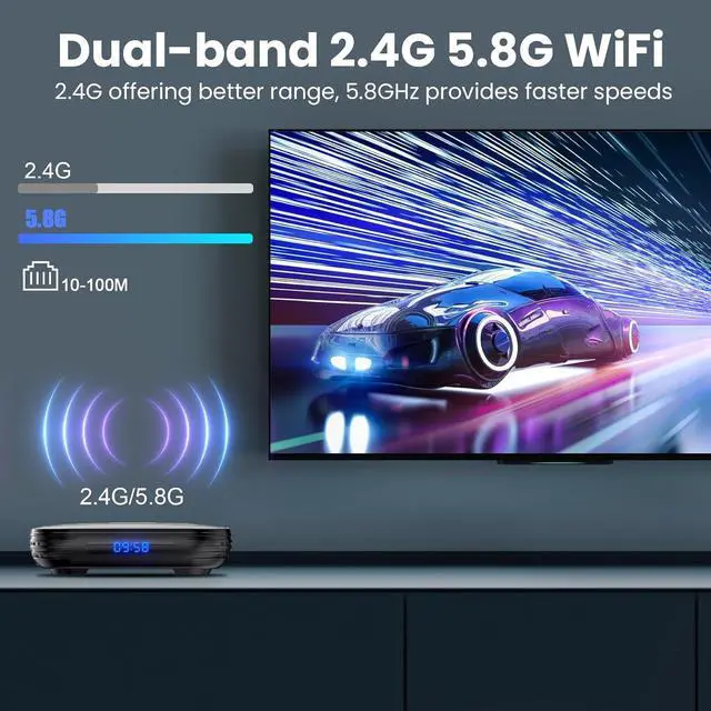 Alt view image 4 of 7 - Android TV Box 12.0 4GB 64GB - 8K HDR10 BT5.0 USB 3D Ethernet with Mini Backlit Keyboard