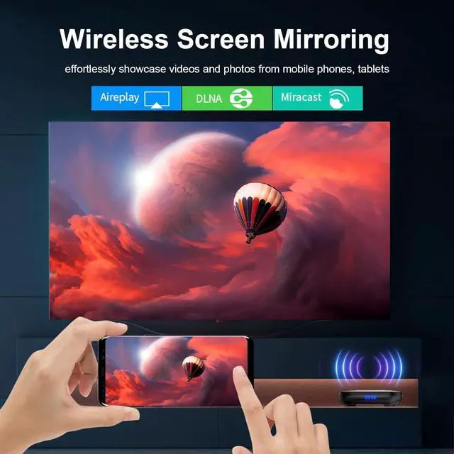 Alt view image 6 of 7 - Android TV Box 12.0 4GB 64GB - 8K HDR10 BT5.0 USB 3D Ethernet with Mini Backlit Keyboard