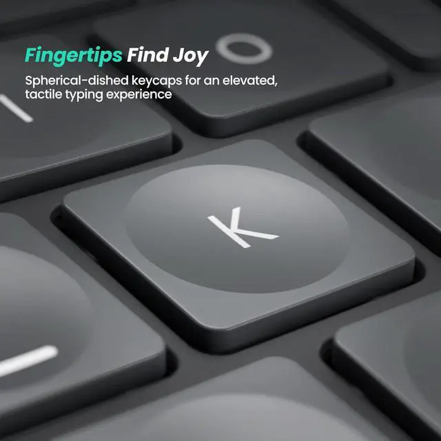 Alt view image 7 of 7 - Wireless Ergonomic Keyboard, Split Keyboard with Cushioned Wrist Rest, Bluetooth and USB Connectivity, USB-C Rechargeable, Compatible with Windows Mac