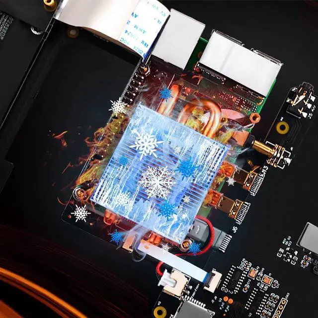 Alt view image 6 of 7 - DeskPi Pro V2 2.5'' SATA HDD/SSD NAS Storage Kit for Raspberry Pi 4, Set-Top Box with ICE Tower Cooler & Power Supply for Raspberry Pi 4 Model B (NOT Include Pi Board)