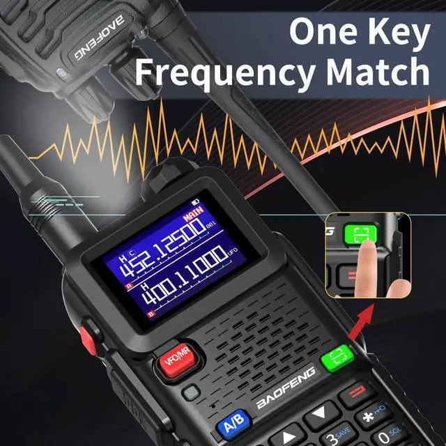 Alt view image 6 of 7 - Ham Radio AR-5RM 10W Long Range Handheld Rechargeable Tactical NOAA Weather Two Way Radio Copy Frequency Walkie Talkie for Adults with Programming Cable,Type-C Charging,2 Pack